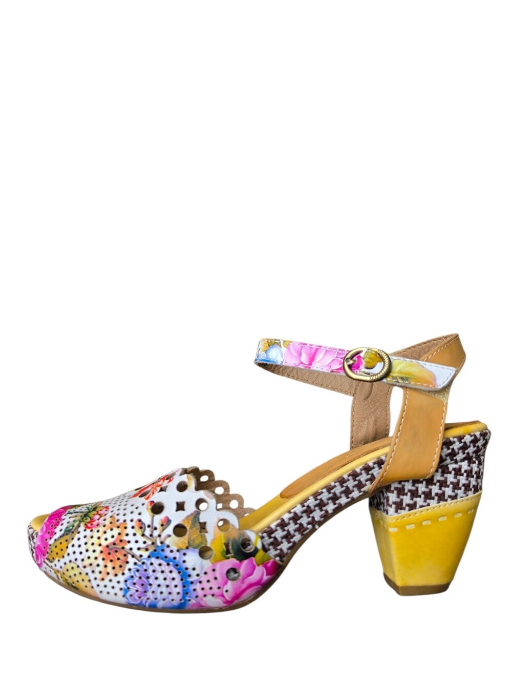 ​Spring Step L'Artiste Jivvi Floral Leather Sandals Multi Color Size 42 / US 10.